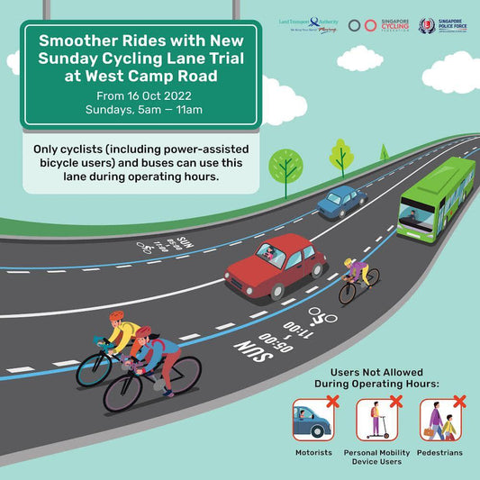 Sunday Cycling lane trial at Seletar West Camp Road - Bikers.SG