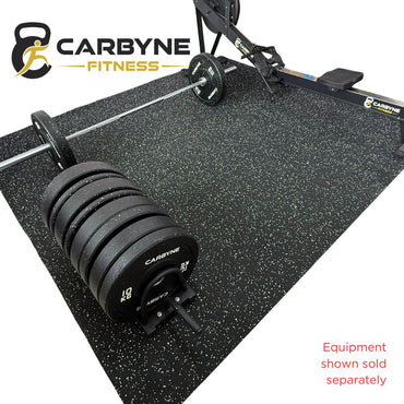 CARBYNE High Density 12mm Black Rubber Floor Mat (15% EPDM White Flecks)