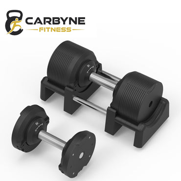 CARBYNE 415 325 235 Black Adjustable Dumbbell (1.5kg increments, from 4kg to 41.5kg)