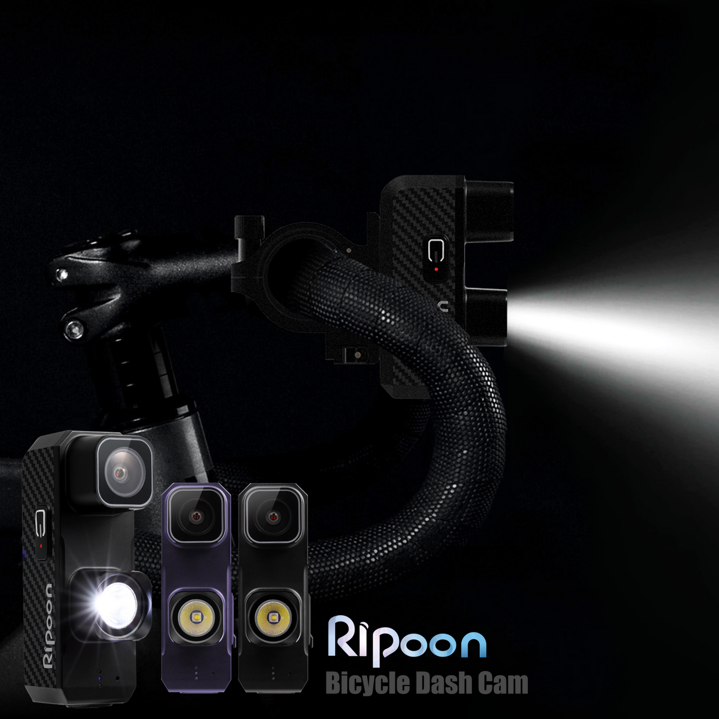RIPOON Q101 Front Light Bicycle Dash Cam