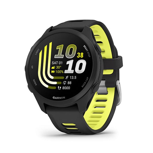 Garmin Forerunner 170 Music running smartwatch, Black with Amp Yellow band
