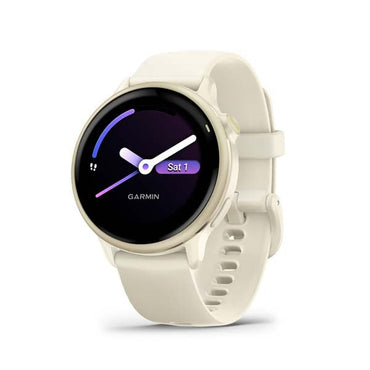 Garmin vΓvoactive 6 smartwatch, Lunar Gold with Bone band