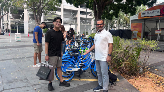 Shaji Firoz, Cofounder of Bikers.SG and Hayden Choo, CEO of HelloRide Singapore