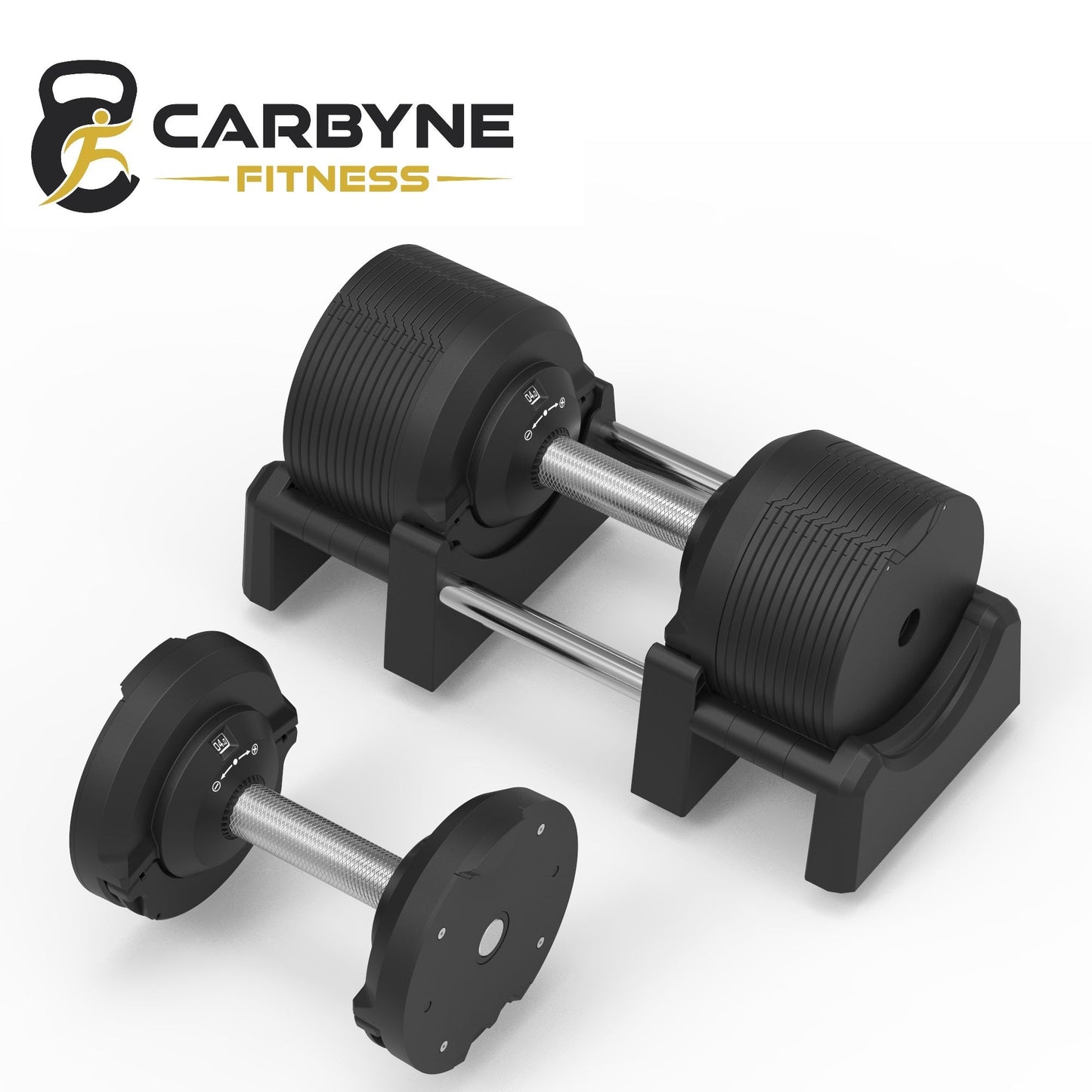 CARBYNE 415 325 235 Black Adjustable Dumbbell (1.5kg increments, from 4kg to 41.5kg)