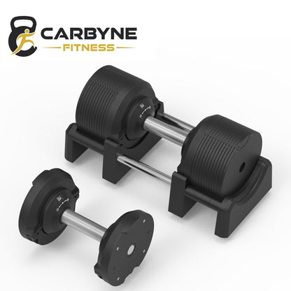 CARBYNE 415 325 235 Black Adjustable Dumbbell (1.5kg increments, from 4kg to 41.5kg)