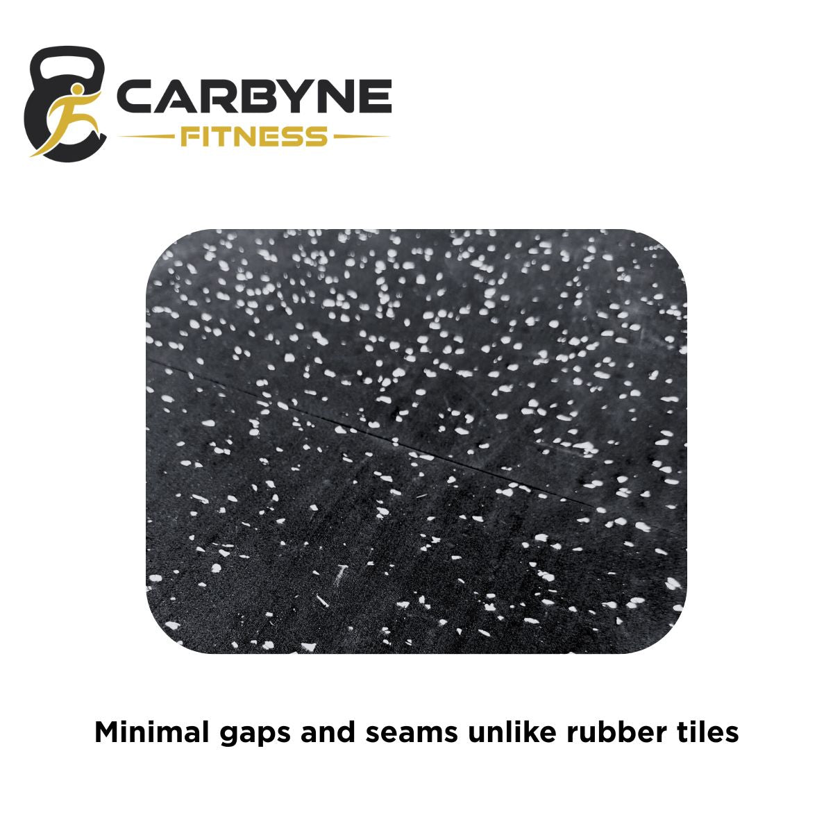 CARBYNE High Density 12mm Black Rubber Floor Mat (15% EPDM White Flecks)