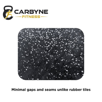 CARBYNE High Density 12mm Black Rubber Floor Mat (15% EPDM White Flecks)