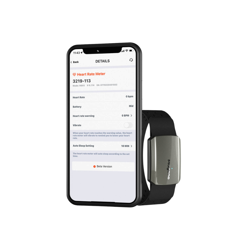 Magene H803 Arm Band Heart Rate Monitor Data in Mobile App