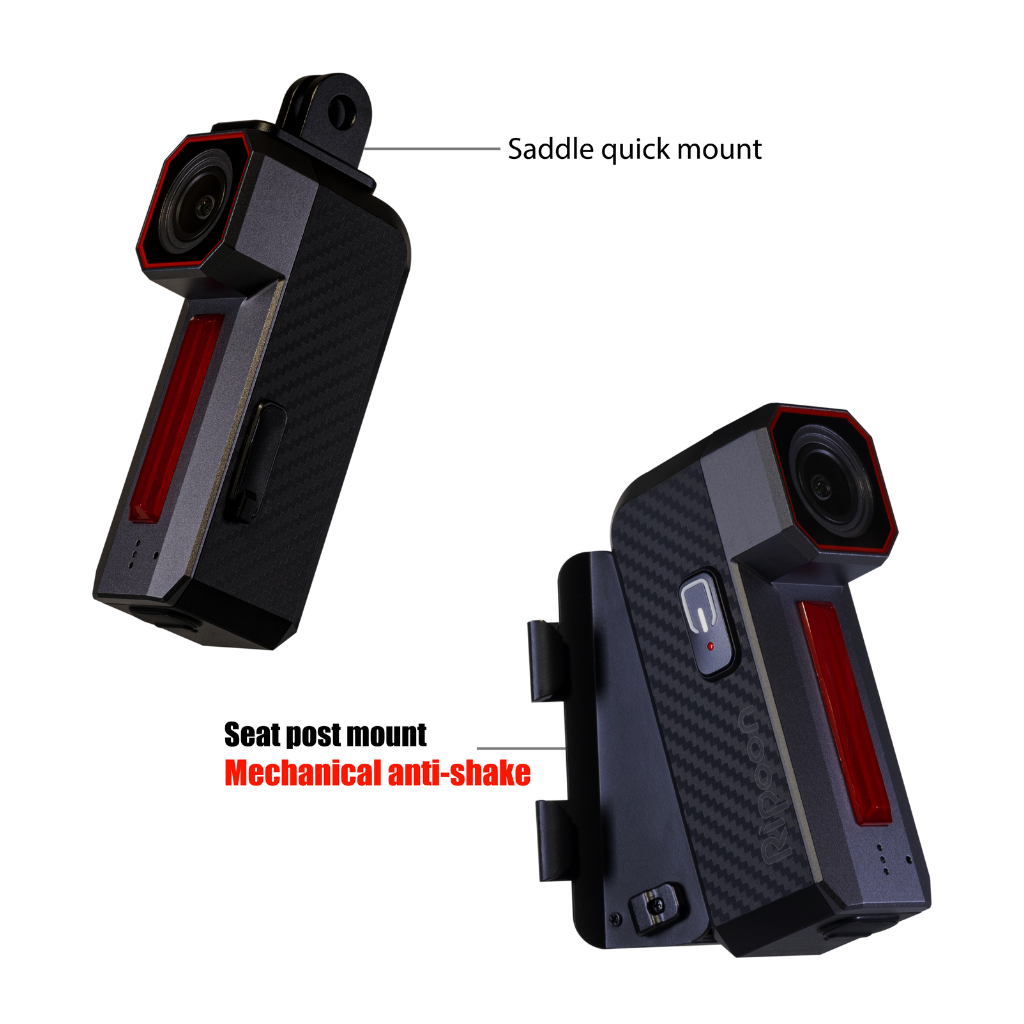 Ripoon Q100 PRO Rear Bike Camera Dashcam & Light | 1080p 60fps, 9H Battery | 100LM