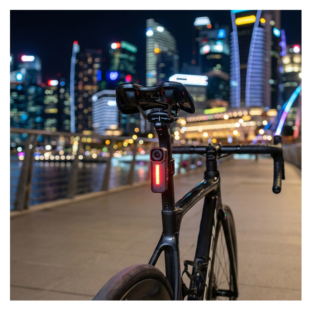 Ripoon Q100 PRO Rear Bike Camera Dashcam & Light | 1080p 60fps, 9H Battery | 100LM