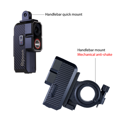 Ripoon Q101 PRO Front Bike Camera Dashcam & Light | 1080p 60fps, 5H Battery | 400LM