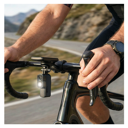 Ripoon Q101 PRO Front Bike Camera Dashcam & Light | 1080p 60fps, 5H Battery | 400LM