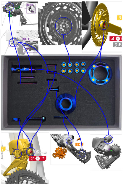 SRAM Red/Force/Rival E1 AXS / D2 / Red XPLR / Titanium Upgrade Kit