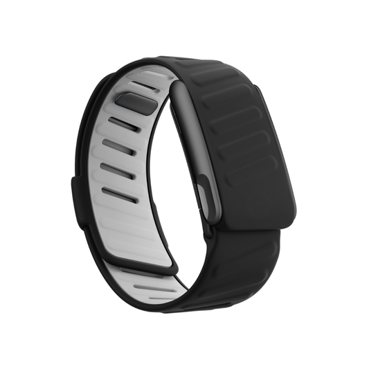 HOOP 5.0 and MG OEM SportFlex silicone replacement band in Black – matte stainless-steel ECG frame – Bikers.SG Singapore