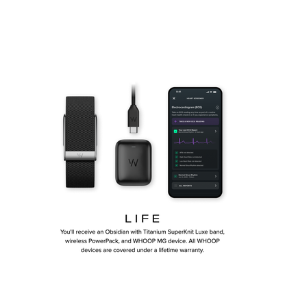 Image displaying what is included in the WHOOP Life Subscription - Bikers.SG