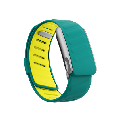 WHOOP 5.0 and MG OEM SportFlex silicone replacement band in Green – matte stainless-steel ECG frame – Bikers.SG Singapore