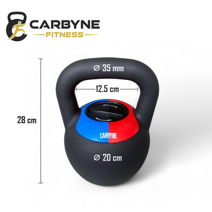 CARBYNE 16KG / 24KG Quick Adjustable Kettlebell (2kg increments from 8kg / 16kg)