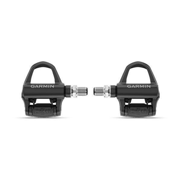 Garmin Rally RK 210 Power Meter Pedals for Look Keo Cleats - Both Pedals Side By Side Image in white background - Bikers.SG