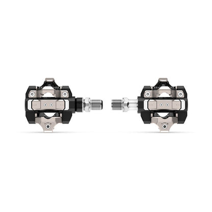 Garmin Rally Shimano SPD Compatible Power Meter Pedals XC110 Single Sided - Side by Side Image View with White Background - Bikers.SG 